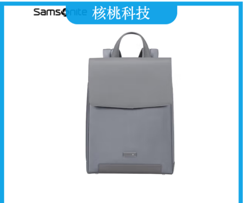 新秀丽（Samsonite）电脑包双肩包15.6英寸背包女书包商务通勤旅行包休闲时尚KM4灰色