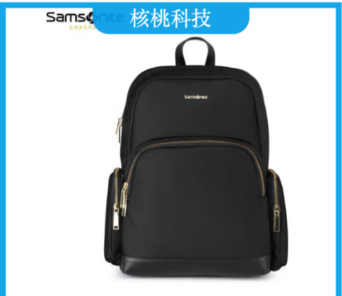 新秀丽（Samsonite）双肩包电脑包13英寸女背包学生书包通勤商务休闲旅行 TQ4 海军蓝