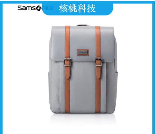 新秀丽（Samsonite）双肩背包男女电脑包16英寸韩版学生书包男潮流 TQ5 黑色