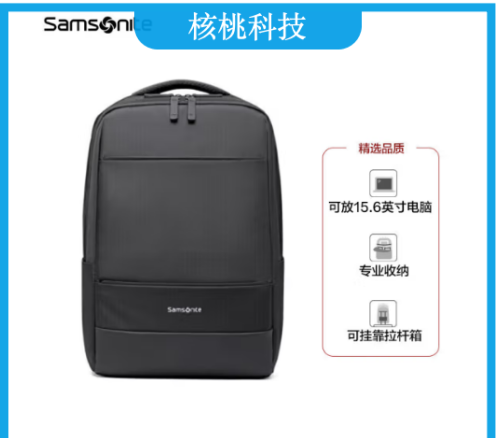 新秀丽（Samsonite）双肩包电脑包男女背包15英寸笔记本书包手提包商务旅行 AH9黑色